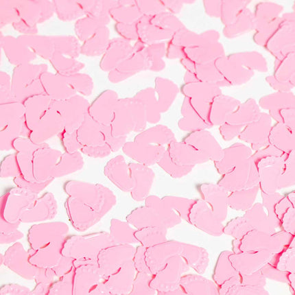 WeFiesta Tafel Confetti Roze Baby Voetjes - 14 gram