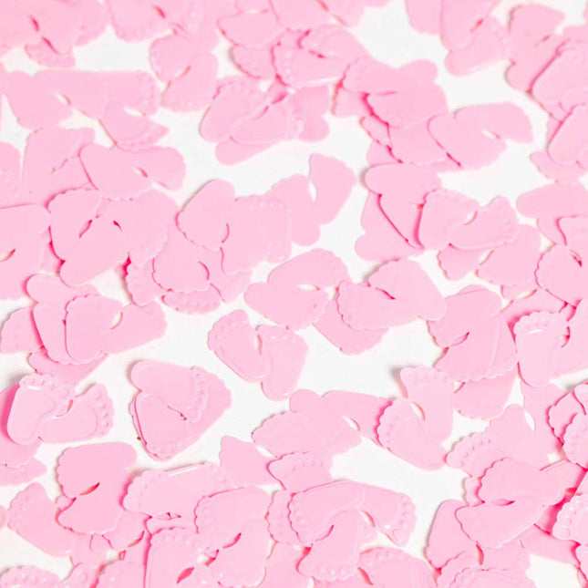 WeFiesta Tafel Confetti Roze Baby Voetjes - 14 gram