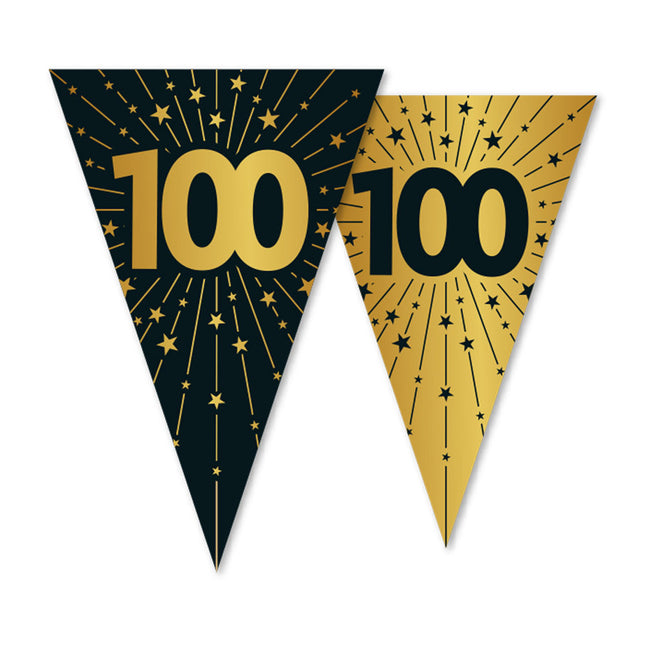WeFiesta Vlaggenlijn 100 Goud Zwart 10 meter