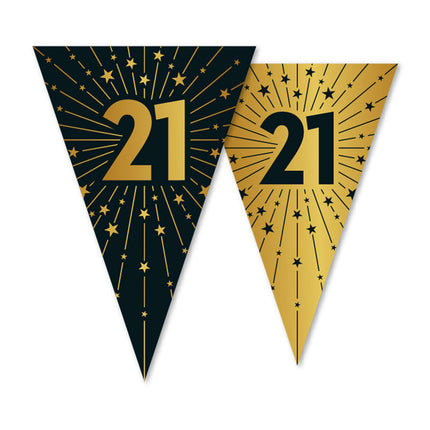 WeFiesta Vlaggenlijn 21 Goud Zwart 10 meter