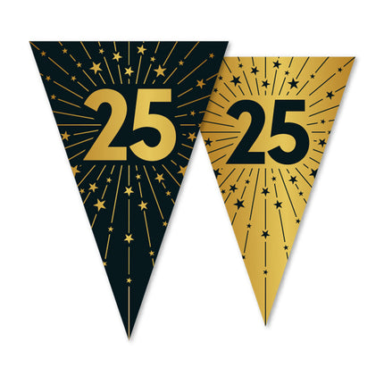 WeFiesta Vlaggenlijn 25 Goud Zwart 10 meter