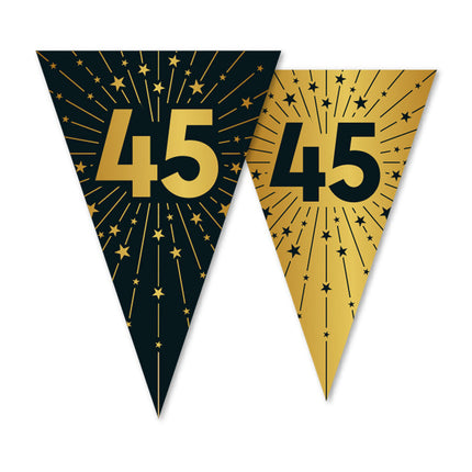 WeFiesta Vlaggenlijn 45 Goud Zwart 10 meter