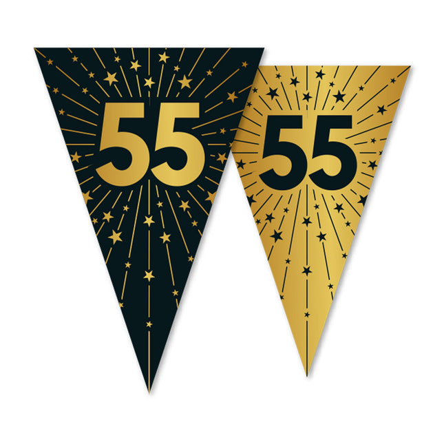 WeFiesta Vlaggenlijn 55 Goud Zwart 10 meter