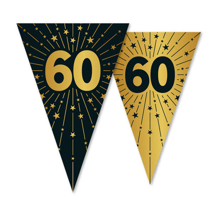 WeFiesta Vlaggenlijn 60 Goud Zwart 10 meter