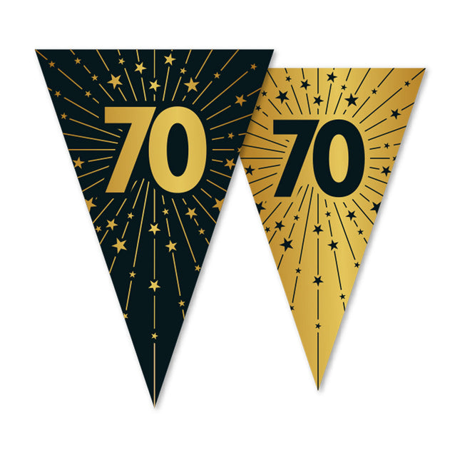 WeFiesta Vlaggenlijn 70 Goud Zwart 10 meter
