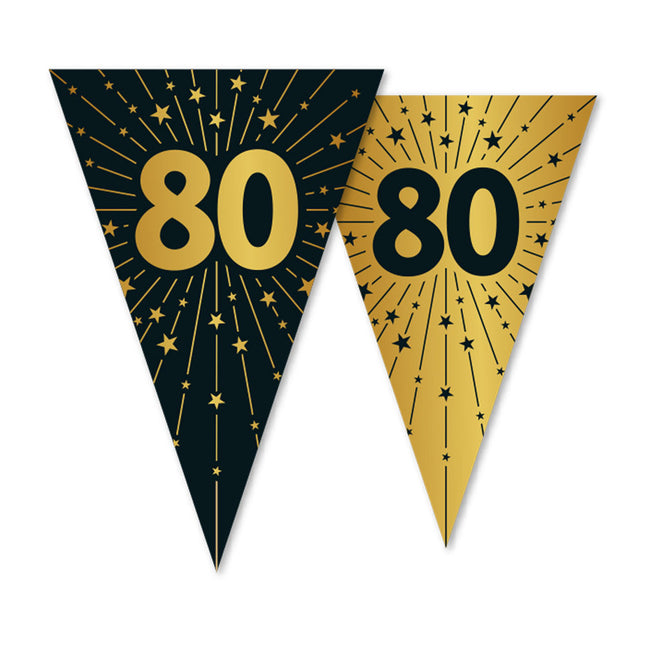 WeFiesta Vlaggenlijn 80 Goud Zwart 10 meter