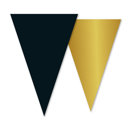 WeFiesta Vlaggenlijn Goud Zwart 10 meter