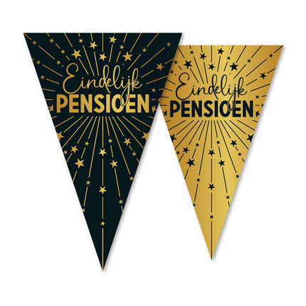 WeFiesta Vlaggenlijn Pensioen Goud Zwart 10 meter