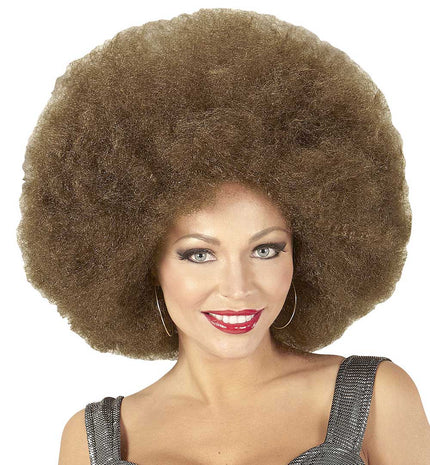 Widmann Milano Party Fashion Afro Pruik Bruin
