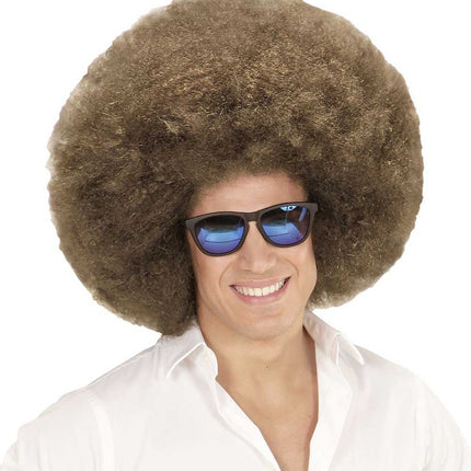 Widmann Milano Party Fashion Afro Pruik Bruin