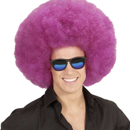 Widmann Milano Party Fashion Afro Pruik Paars