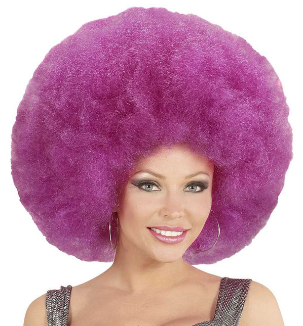 Widmann Milano Party Fashion Afro Pruik Paars