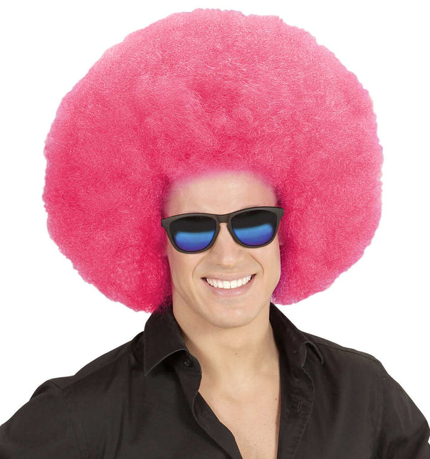 Widmann Milano Party Fashion Afro Pruik Roze