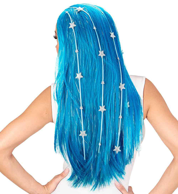 Widmann Milano Party Fashion Dream Hair Billie Pruik Blauw Sterren