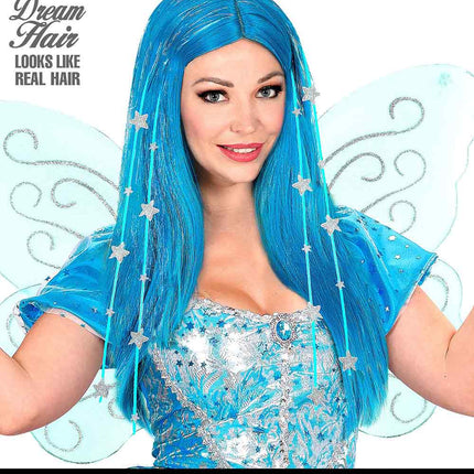 Widmann Milano Party Fashion Dream Hair Billie Pruik Blauw Sterren