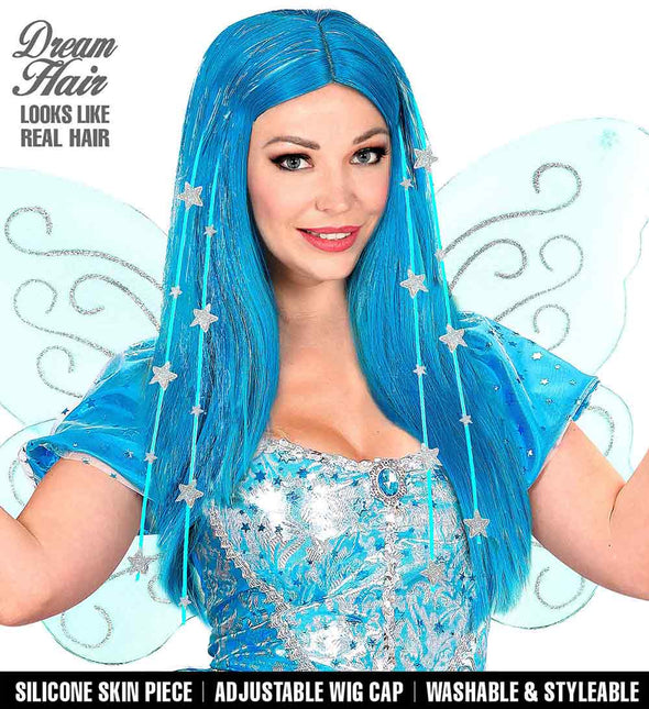 Widmann Milano Party Fashion Dream Hair Billie Pruik Blauw Sterren
