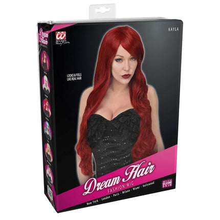 Widmann Milano Party Fashion Dream Hair Kayla Cosplay Pruik Bordeaux