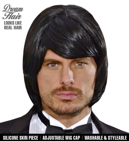 Widmann Milano Party Fashion Dream Hair Pruik Adam Zwart