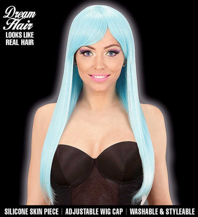 Widmann Milano Party Fashion Dream Hair Pruik Fashion Azuur Blauw