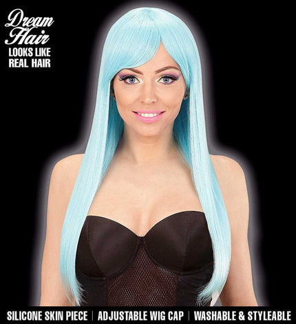 Widmann Milano Party Fashion Dream Hair Pruik Fashion Azuur Blauw