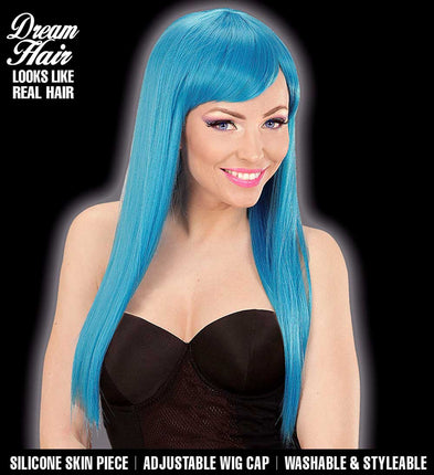 Widmann Milano Party Fashion Dream Hair Pruik Fashion Blauw