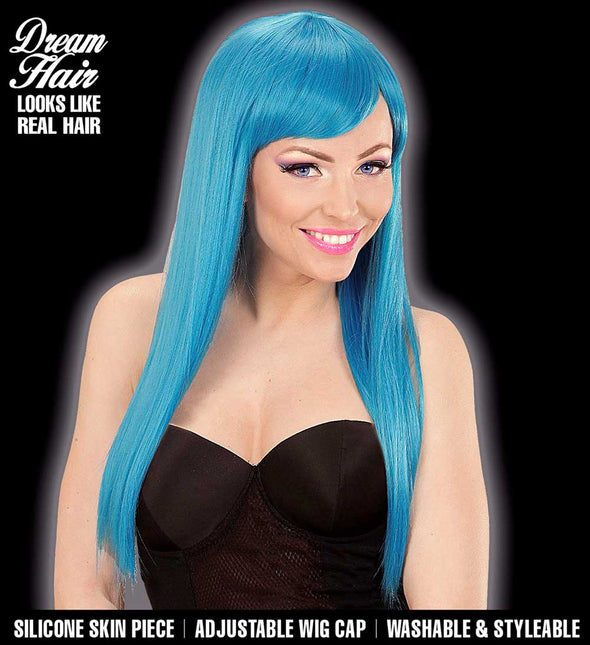Widmann Milano Party Fashion Dream Hair Pruik Fashion Blauw