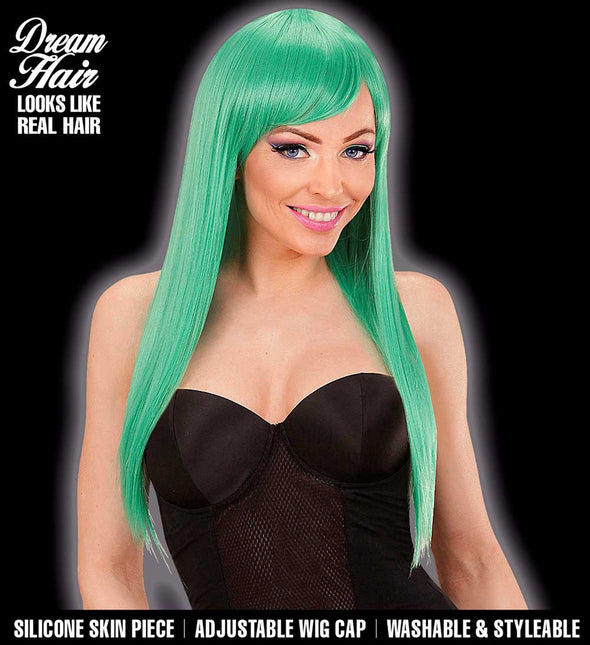 Widmann Milano Party Fashion Dream Hair Pruik Fashion Groen