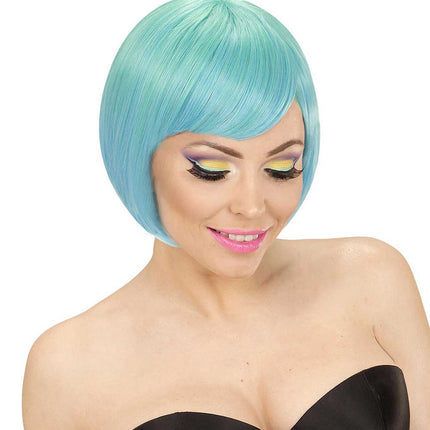 Widmann Milano Party Fashion Dream Hair Pruik Melange Aqua
