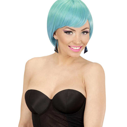Widmann Milano Party Fashion Dream Hair Pruik Melange Aqua
