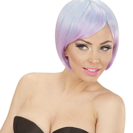 Widmann Milano Party Fashion Dream Hair Pruik Melange Blauw Paars