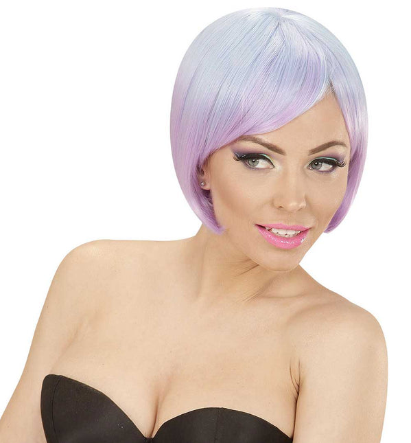 Widmann Milano Party Fashion Dream Hair Pruik Melange Blauw Paars