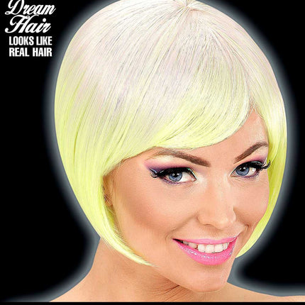 Widmann Milano Party Fashion Dream Hair Pruik Melange Neon Geel