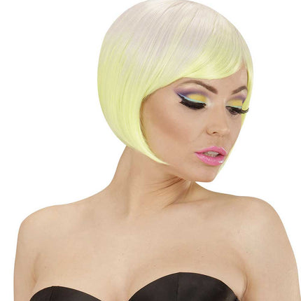 Widmann Milano Party Fashion Dream Hair Pruik Melange Neon Geel