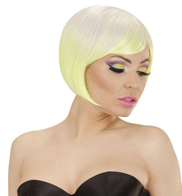 Widmann Milano Party Fashion Dream Hair Pruik Melange Neon Geel