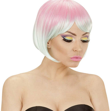 Widmann Milano Party Fashion Dream Hair Pruik Melange Roze Turquiose