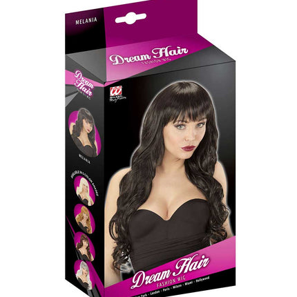 Widmann Milano Party Fashion Dream Hair Pruik Melania Zwart