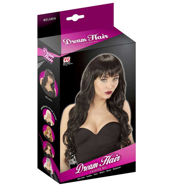 Widmann Milano Party Fashion Dream Hair Pruik Melania Zwart