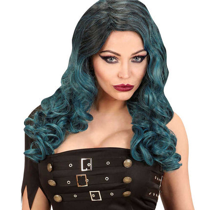 Widmann Milano Party Fashion Dream Hair Pruik Rihanna Zwart Aqua