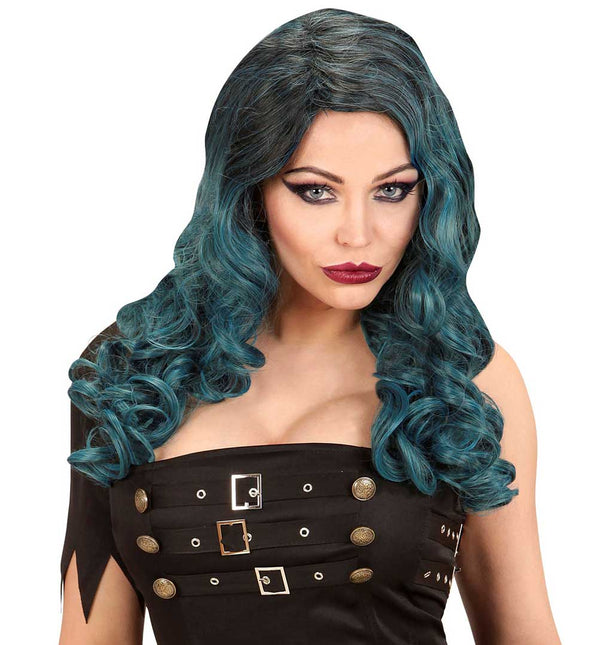 Widmann Milano Party Fashion Dream Hair Pruik Rihanna Zwart Aqua
