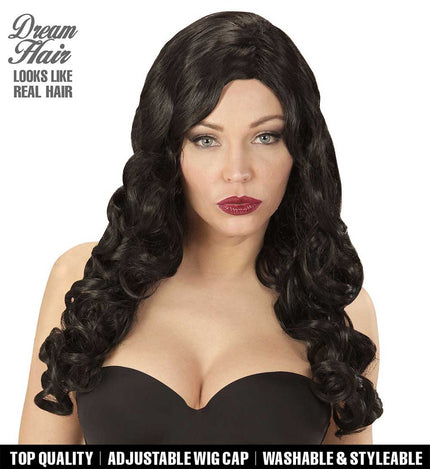 Widmann Milano Party Fashion Dream Hair Pruik Rihanna Zwart