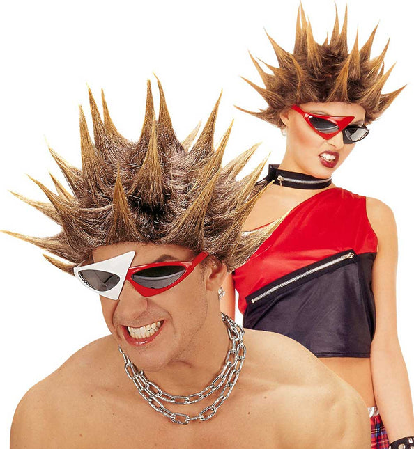 Widmann Milano Party Fashion Punk Tekno Pruik Bruin