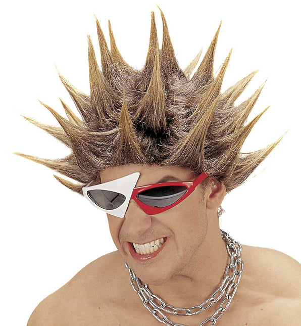Widmann Milano Party Fashion Punk Tekno Pruik Bruin