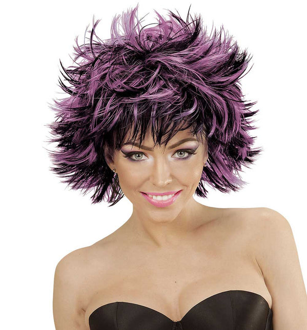 Widmann Milano Party Fashion Steamy Pruik Zwart Paars