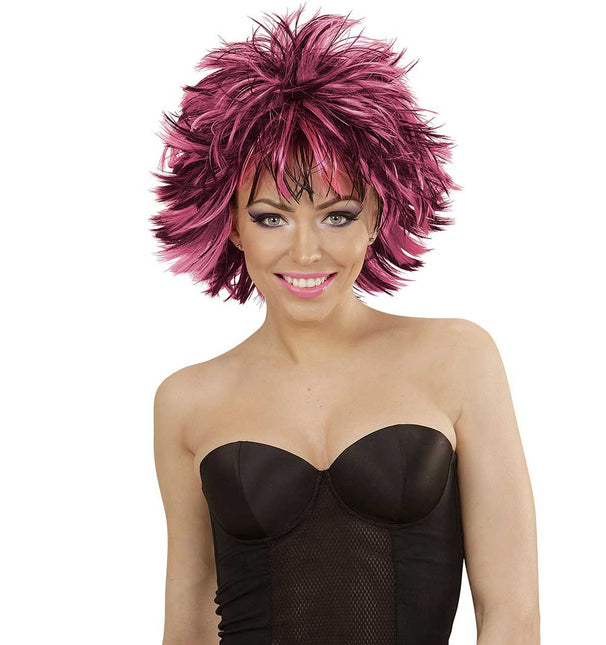 Widmann Milano Party Fashion Steamy Pruik Zwart Roze