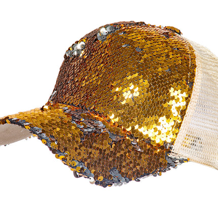 Wilbers & Wilbers Baseball Cap Pailletten Goud