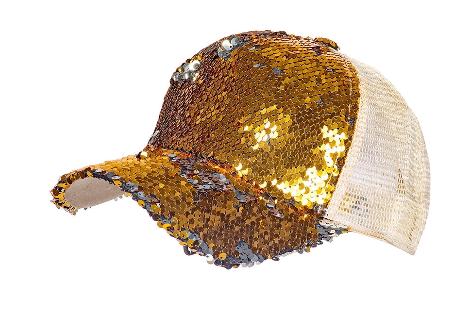 Wilbers & Wilbers Baseball Cap Pailletten Goud