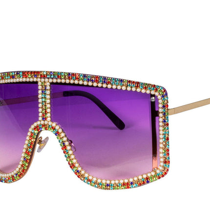 Wilbers & Wilbers Bril Fout Groot Paars Met Steentjes