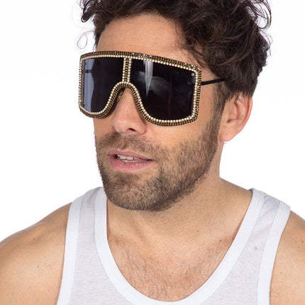 Wilbers & Wilbers Bril Fout Groot Zwart Met Steentjes