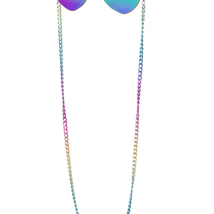 Wilbers & Wilbers Bril Regenboog Hartjes Met Ketting