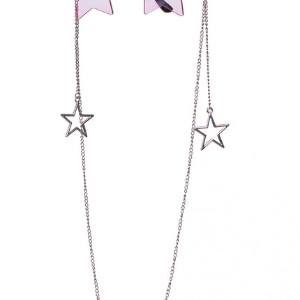 Wilbers & Wilbers Bril Sterren Met Ketting Paars Blauw